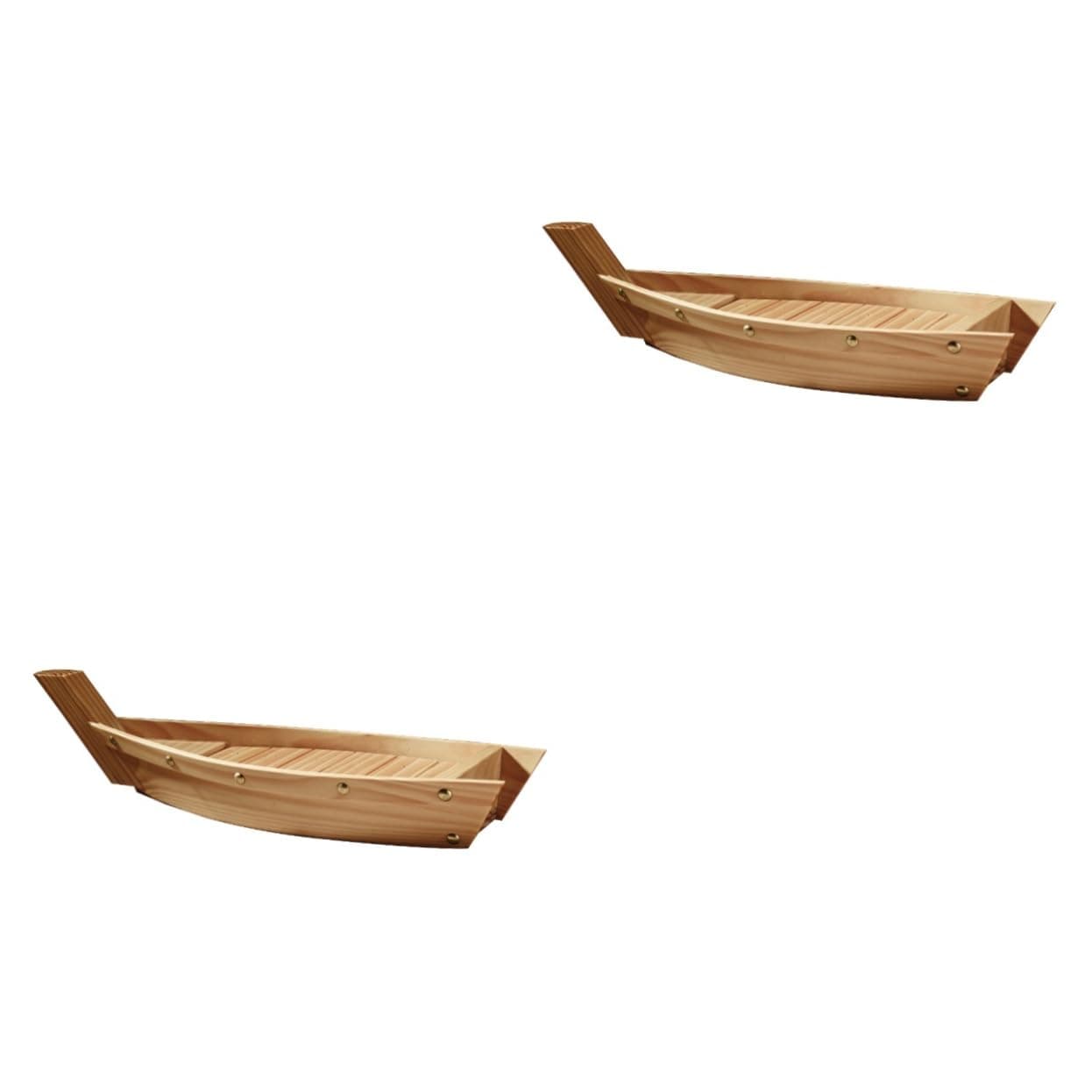 BESTonZONBESTonZON 2pcs Dish Serving for Geta Restaurant Boats Kitchen Decor Plates Size Bazooka Plate Appetizers L Bowl Sushi Decorations Fruits Style Wood Party Nuts Wooden Catering Container Boat
