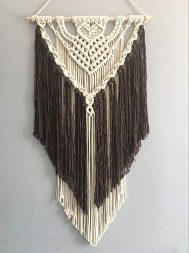 Youngeast Handmade Macrame Wall Hanging Art Home Décor 31 x 16 inches Coffee