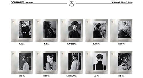 EXO - Exodus (2nd Album, Chinese Version) CHANYEOL cover + 52pages Photobooklet + 1 EXODUS Random Card + 2 EXO photocards(8cmx5cm)