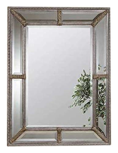 Bassett Mirror Roma Wall Mirror, Antique Silver Leaf