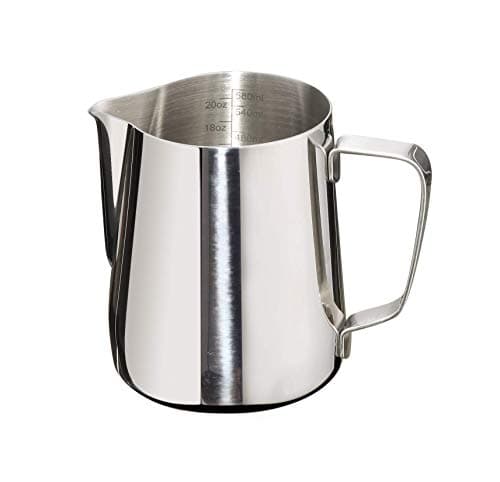 Milk Frothing Pitcher 20oz Stainless Steel Cup Perfect for Latte Art Steam Pitchers,Stainless Steel Milk Frother Pitcher Cup Steaming Pitcher 600ml With Measurement Scale