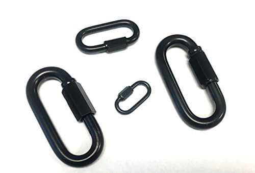 10pc Set 3/8" - Quick Link, Chain Link - Black Coated Satin Finish