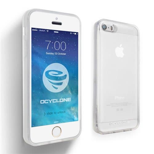 iPhone 5S/ SE/ 5 Anti Gravity Phone Case, Nano Hands-Free Selfie Clear Protective Goat Case Stick to Mirror, Glass, Tile, Smooth Surface - Clear