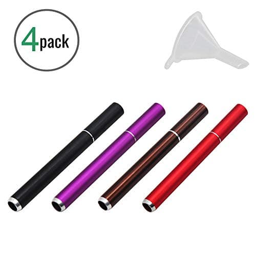 TUTUN Premium Metal Snuff Bullet Spice Storage (Anodized Aluminum) with Micro Funnel
