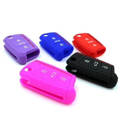 Proz Gear Silicone Key Fob Skin Case Cover for Volkswagen Golf 7 / GTI 7 / Golf R R20 / MK7 MKVII (5 PCS Set)