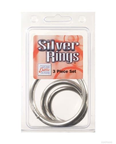 Waterproof Metal Rings 3 Pack (Sm, Md, Lg) - Silver