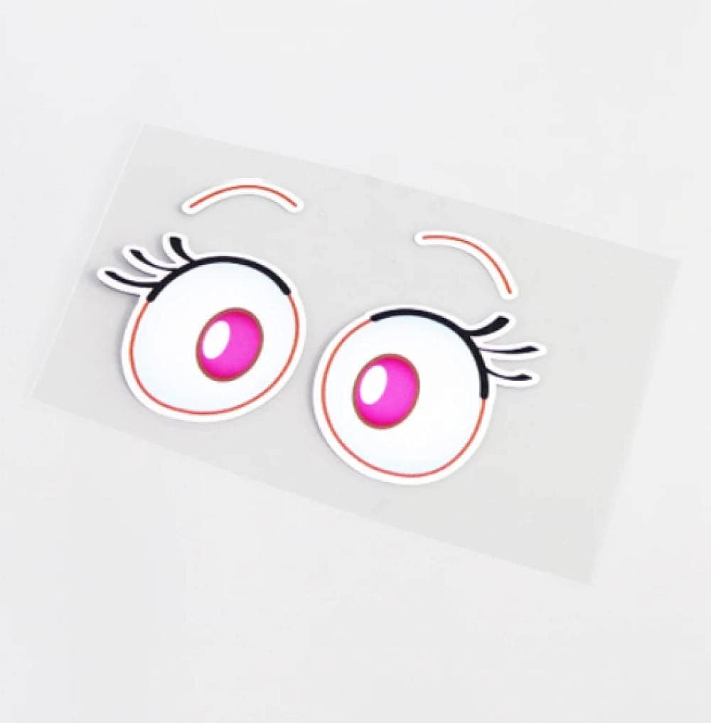 Cbhsjinsuxha 4 pcs car stickers 12.7CM*8.1CM Cartoon Cute Eyes Car-styling Car Window Sticker Decal car stickers