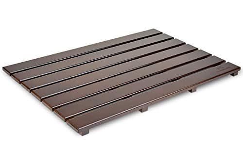Bamboo Bath Mat - Large and Luxurious Bamboo Shower mat, Non-Slip Bathroom Floor mat in Beautiful Walnut Color That is The Perfect Bathroom Decor and Bathroom Accessories as Housewarming Gift