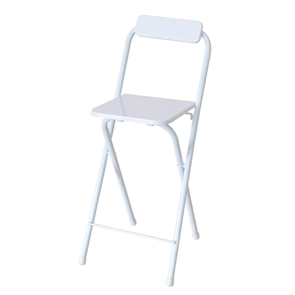 TGDY Foldable Bar Counter Stools, Bar Height Stools, Industrial Bar Stools Iron Structure Wood Cushion, Chairs Stools For Bar Counter Dining Kitchen Beauty Salon Hair,White [Energy Class A]