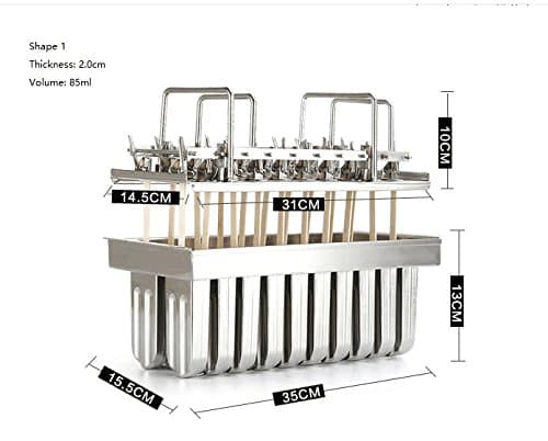 Ice Cream Mould Stainless Steel Freezer use only 20pieces Each time 5 Different Size for You to Select