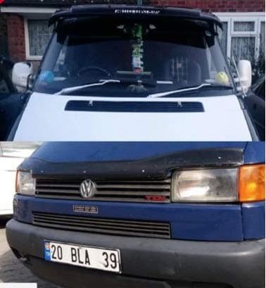 T4 Sun visor and Bonnet Protector Bug Guard Solid Black 1996-2001