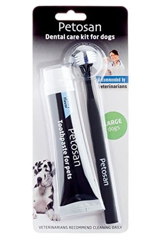 Dental Kit for Dogs with Toothbrush, Toothpaste and Microfiber Cleaner, for Large Dogs, 35+ lbs