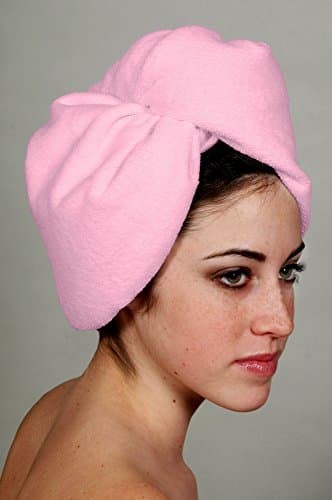 Eurow Microfiber Hair Towel Turban Wrap - Pink - 1 Pack