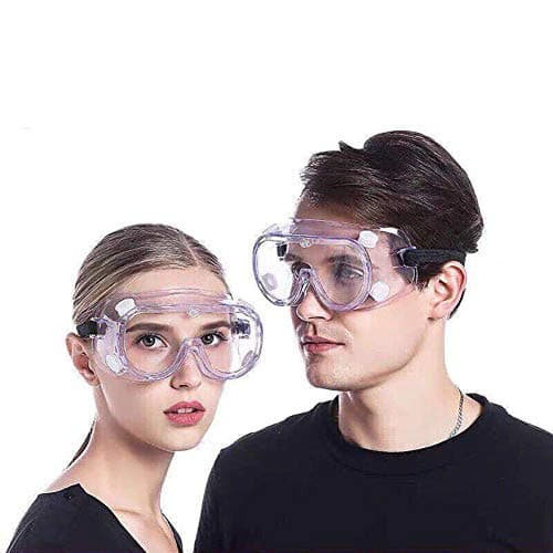 Clear Safety Goggles for Men Women, Chemical Splash Safety Goggles, Eye Protection For Home & Workplace (Transparent)