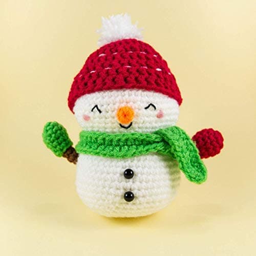 Stuffed Snowman Amigurumi Crochet Ornament