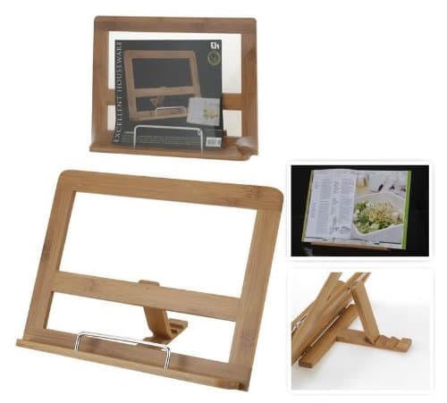 Bamboo Wooden Wood Recipe Cook Book Stand Reading kitchen Storage Stand Gift - Perfect Gift for your Mum, Sister, Daughter!!!