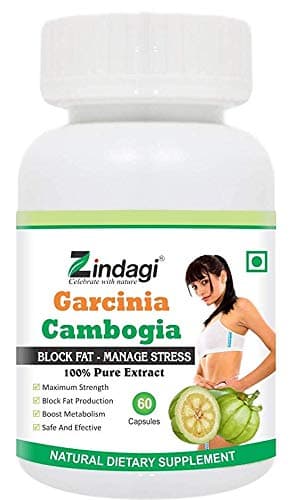 Zindagi Garcinia Cambogia Extract Capsules - Natural Weight loss Supplement - Fat Blocking,60 Capsules(Pack Of 2)