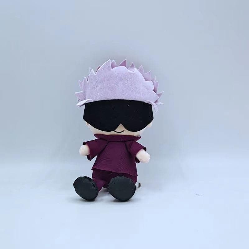 tshyAnime Jujutsu Kaisen Cartoon Plush Yuji Itadori Gojo Satoru Plushie Stuffed Doll Figures Toy Cosplay Props for Fans Birthday Christmas Keychain Pendants Ornament 15CM (Gojo Satoru)