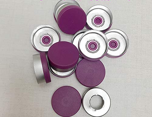 200pcs/lot 20mm Aluminum plastic caps flip off caps for glass vials (Purple)
