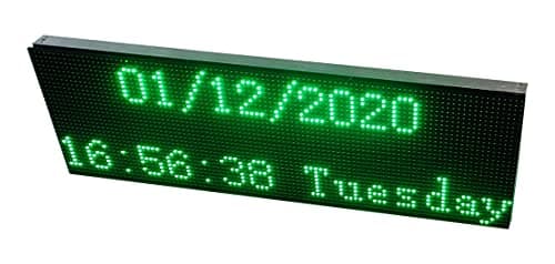 AL-QURAISH P10 Led Running/Scrolling Programable Text Message Display Board WI-FI (GREEN, 12 INCH. × 37 INCH.)