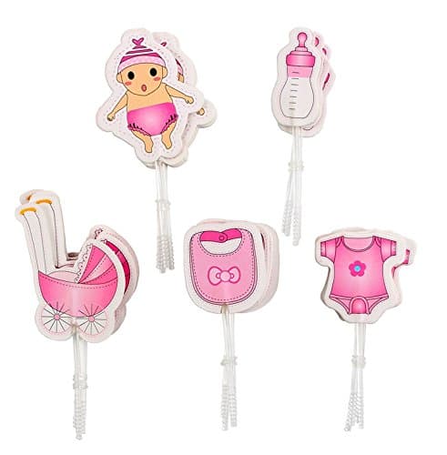 JY Shop Set of 20 It's a Girl Cupcake Toppers Baby Shower Cakes Decoration Birthday Party Favors for Kids