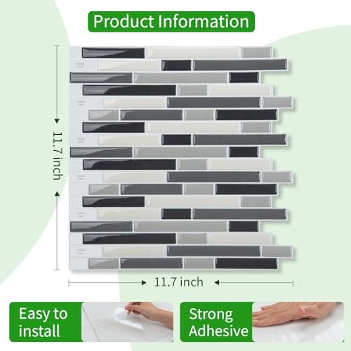 LONGKING Set of 10 Decorative Kitchen Tiles 10-sheets Lka2321b0