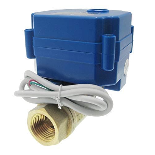 1/2" Motorized Ball Valve, Brass Electric Ball Valve, DC9-24V and 2 Wire Auto Return Setup, Normally Closed