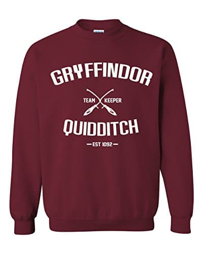Harry Potter Inspired Gryffindor Quidditch Sweatshirt (xl, Burgundy)