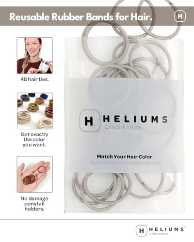 Black Small Hair Elastics, 2mm Mini Hair Ties for Kids, Braids and Fine Hair - 48 Count Hair Ties