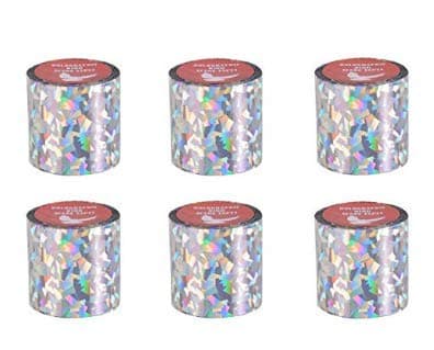 Spick Global Anti Pigeon Roosting Iridescent Bird Scare Ribbon Tape Length 99 feet Width 2 inch Set of 6 Rolls Combo Pack