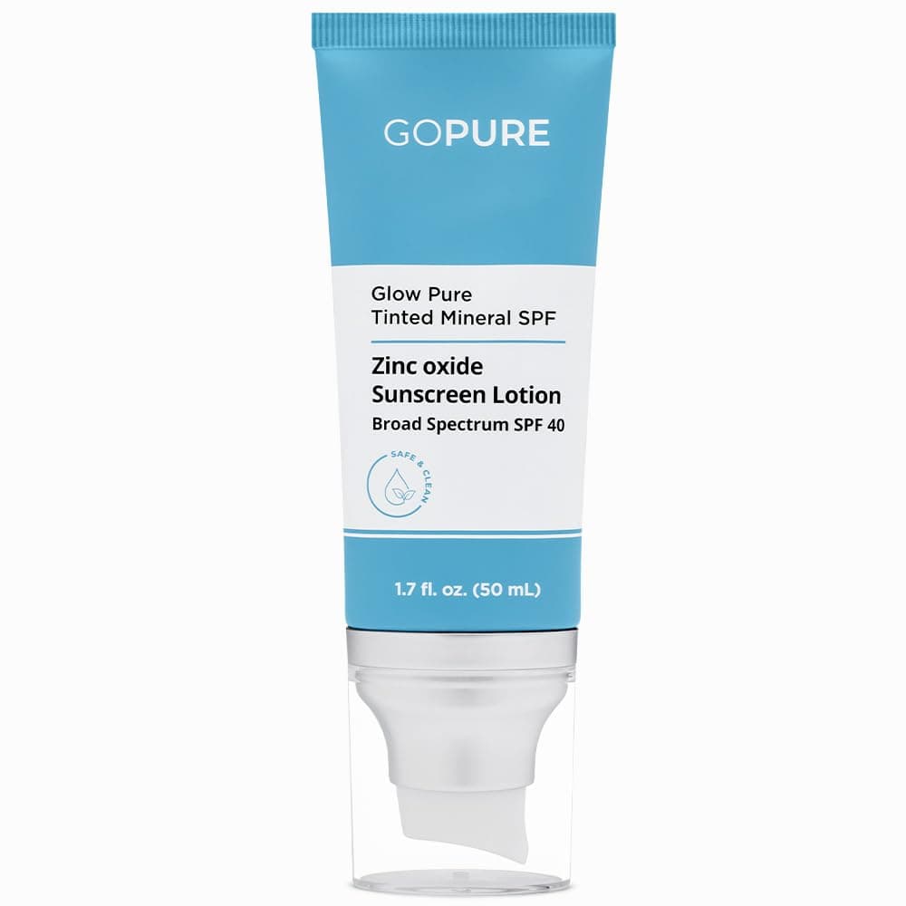 goPure Glow Pure Tinted Mineral SPF 40 PA +++ | Dermatologist-tested Face Sunscreen | Tinted Moisturizer with SPF | Protected Glowing Skin | No artificial fragrance, Reef-Friendly & Natural Sunscreen