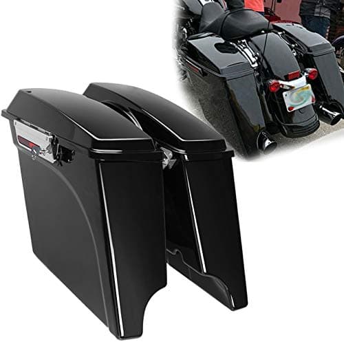 Samger 4" Hard Saddle Bags Stretched Extended SaddleBags with lid latch key For Harley Touring Road King Road Glide Street Glide (1993-2013) (Painted)