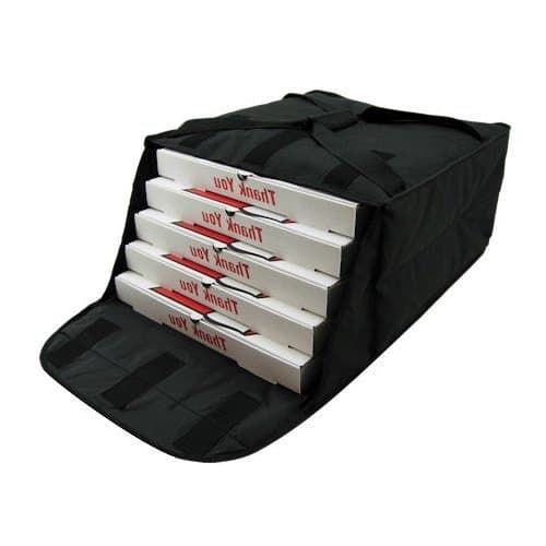 Insulated Pizza Bag - Imitation Nylon, Holds (5) 16" Pizzas or (4) 18" Pizzas 1 Each