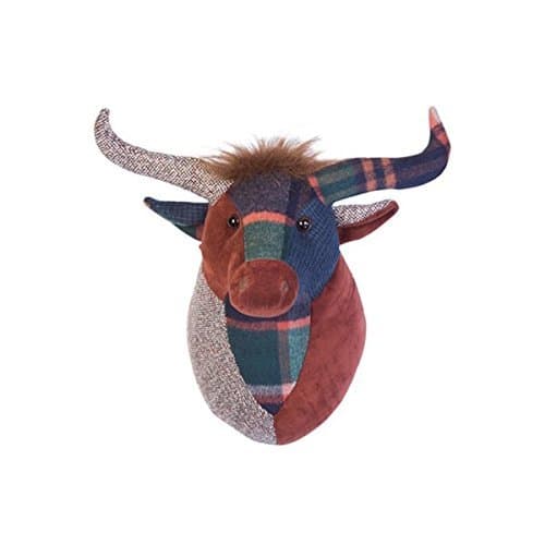 Dora Designs The Patchwork Collection Wall Art Fionnlagh Highland Cow Fabric Trophy Head