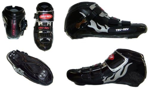 Trurev Inline/ Ice Carbon Fiber Skate Boots- 195 Longmount- Size 6 Black- SPECIAL PRICING