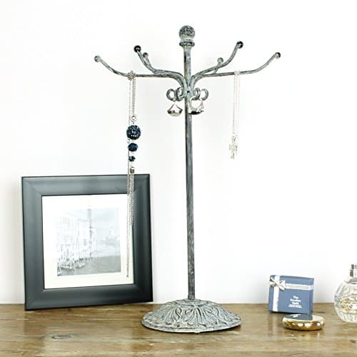 Tall Jewellery Hanger Holder Stand Metal Shabby Chic Necklace Earrings Bracelet
