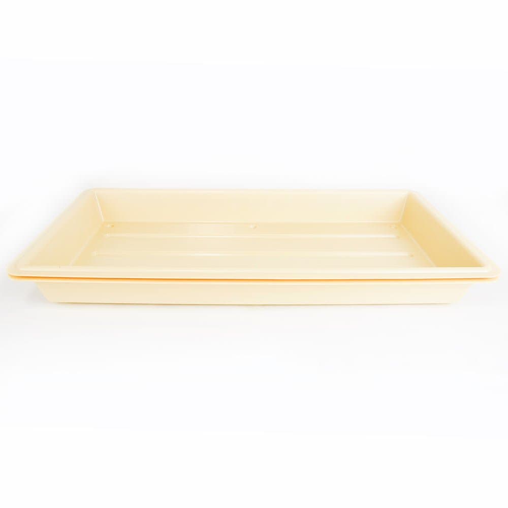 Quantity 1 - Perma-Nest Heavy Duty Plant Greenhouse Growing Tray - (Tan) No Drain Holes - Makes a Great Drip Tray - Perfect for Seed Starts, Microgreens, Wheatgrass, More