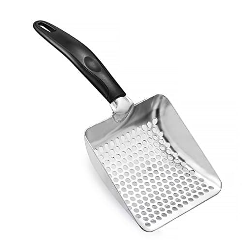 DODODO Cat Metal Litter Scoop with Long Solid Core Handle, Pet Cleaning Shovel, New Generation Lighter and Sturdy