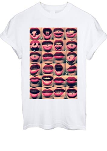 Tongue Piercing Sexy Collage Cool Tumblr Instagram Men Women Unisex T-Shirt Top