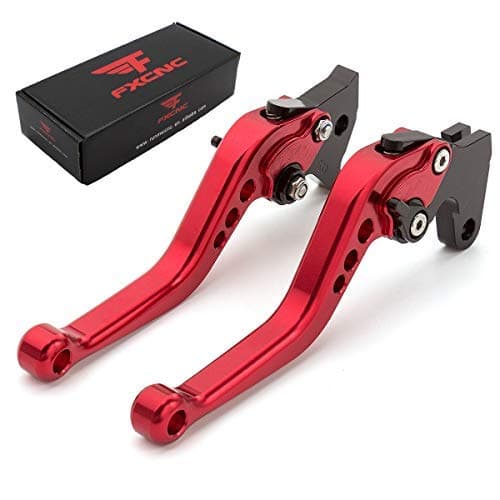FXCNC CNC Aluminum Short Adjustable Brake & Clutch Levers Compatible with YFM700 Raptor 700 R (2008-2022), YFZ450 YFZ450R YFZ450X (2008-2020), YFM250 Raptor (2008-2013), 250R (2011)