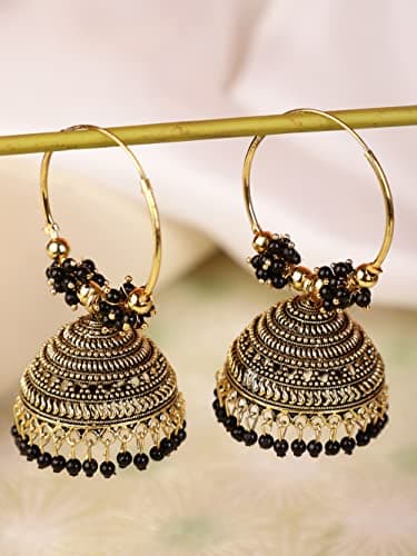 Shining Diva Fashion Latest Stylish Traditional Hoop Jhumki Earrings for Women & Girls