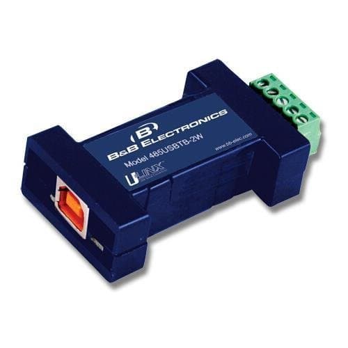 B&B 485USBTB-2W USB to Serial 1 Port, 2 Wire, TB - 1 Pack - 1 x Type B Female Mini USB - 1 x Terminal Block Serial (B&B485USBTB-2W)