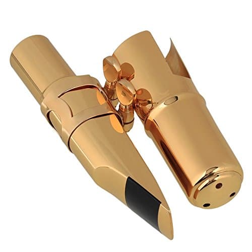 Tenor Saxophone Sax Mouthpiece Cap Ligature Gold plate 6# Good Sound