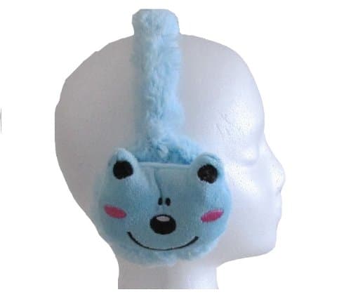 Adorable Blue Kitty Fluffy Earmuffs