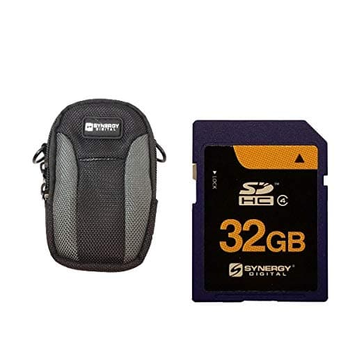 Synergy DigitalAccessory Kit Compatible, Works with Polaroid CUBE Act Two HD Camcorder includes: SDC-22 Case, SY-SD32GB Memory Card