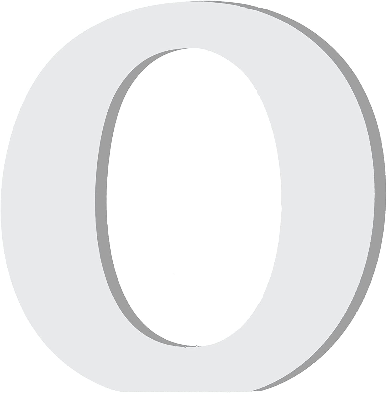 Rosymoment Alphabet O Wooden Decorative Wall Letter for Children's Bedroom Decor, 8 cm Length, White O, HCR-4704O