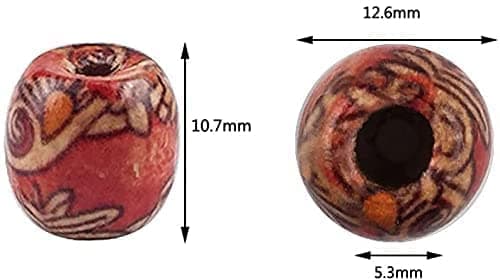 300pcs Wooden Hair Beads