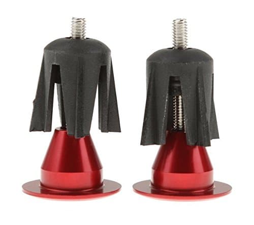 One Pair Aluminum Bicycle Handlebar Grips Handle Bar Cap End Plugs -Red