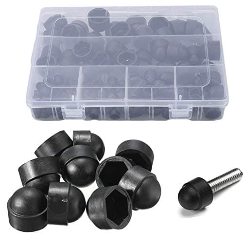 Saiper 145pcs Plastic Dome Bolt Nut Protection Caps Cover Hex Hexagon Screws M4 M5 M6 M8 M10 M12
