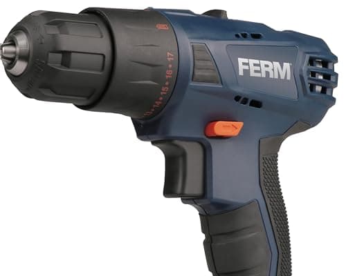 FERM CDM1134 Cordless 16V Li-Ion Drill Driver, Blue